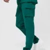 Nylon Cargo Smart Slim Trousers Forest -Boohoo man shop unnamed file 120