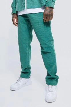 Elasticated Cord Straight Leg Trouser Sage