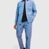 Iridescent Overshirt & Tapered Trousers Set Charcoal -Boohoo man shop unnamed file 157