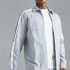 Tailored Stripe Harrington Overshirt Grey -Boohoo man shop unnamed file 167