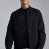 Popper Detail Overshirt And Trouser Set Black -Boohoo man shop unnamed file 169