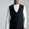 Plain Zip Through Waistcoat Black -Boohoo man shop unnamed file 203