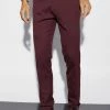 Tall Slim Fit Tailored Trouser Burgundy -Boohoo man shop unnamed file 219