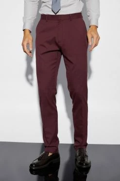 Tall Slim Fit Tailored Trouser Burgundy