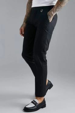 Carabineer Detail Slim Fit Trouser Black
