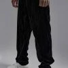 Velour Relaxed Trouser Black -Boohoo man shop unnamed file 222