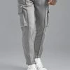 Luxe Slim Fit Cargo Pants Charcoal -Boohoo man shop unnamed file 226