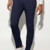 Skinny Navy Pinstripe Suit Navy -Boohoo man shop unnamed file 271
