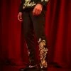Slim Embroidered Floral Suit Trousers Black -Boohoo man shop unnamed file 297