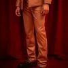 Straight Leg Pu Suit Trousers Tan -Boohoo man shop unnamed file 311