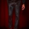 Slim Velour Suit Trousers Black -Boohoo man shop unnamed file 315