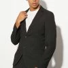 Slim Double Breasted Suit Jacket Black -Boohoo man shop unnamed file 326