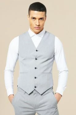 Skinny Waistcoat Grey