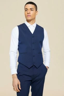 Slim Waistcoat Navy