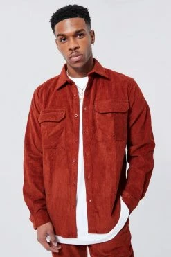 Cord Overshirt Rust