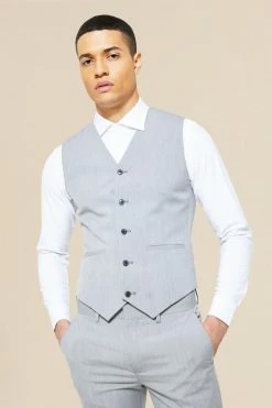 Super Skinny Waistcoat Grey