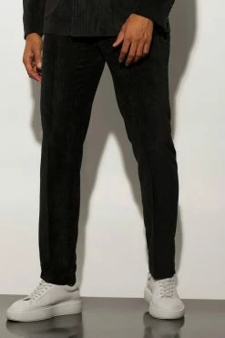 Slim Cord Suit Black -Boohoo man shop unnamed file 347