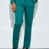Straight Fit Suit Trousers Forest