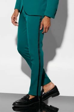 Skinny Tuxedo Suit Trouser Forest