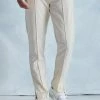 Ecru Slim Zip Detail Suit Ecru