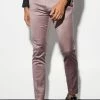 MAUVE SKINNY SATIN SUIT JACKET AND TROUSER Mauve