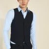 Skinny Dark Navy Vest Navy -Boohoo man shop unnamed file 444