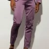 Skinny Fit Satin Crop Suit Trousers Lilac -Boohoo man shop unnamed file 466