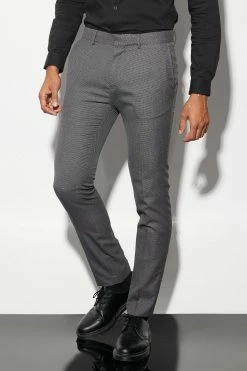 SKINNY TEXTURED SUIT JACKET Black -Boohoo man shop unnamed file 476