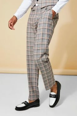 NEON ORANGE SLIM CHECK SUIT JACKET, WAISTCOAT AND TROUSERS Neon-orange