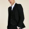 Super Skinny Black Single Breasted Jacket Black