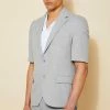 Short Sleeve Relaxed Suit Jacket And Suit Shorts Light Grey -Boohoo man shop unnamed file 489