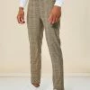 Tall Slim Check Double Breasted Suit Beige -Boohoo man shop unnamed file 522