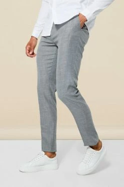 Tall Grey Slim Suit Grey -Boohoo man shop unnamed file 526