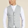 Grey Skinny Check 3 Piece Suit Grey