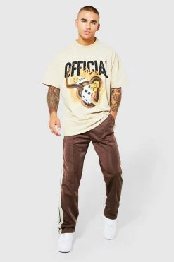 Oversized Snake Dice T-shirt & Tricot Jogger Sand