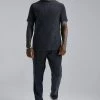 Heavyweight Ribbed Velour T-shirt &Jogger Set Charcoal -Boohoo man shop unnamed file 568