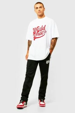 Oversized Official T-shirt And Tricot Jogger Black