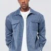 Boxy Cord Overshirt Grey