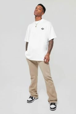 Oversized Man Stacked T-shirt Tracksuit Taupe