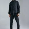Jacquard Check Tracktop And Jogger Set Black -Boohoo man shop unnamed file 587