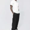 Relaxed Fit Cargo T-shirt And Jogger Set Black -Boohoo man shop unnamed file 594