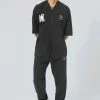 Baseball T-shirt And Jogger Set With Piping Black -Boohoo man shop unnamed file 595