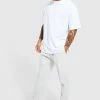 Heavyweight T-shirt And Woven Jogger Set Light Grey