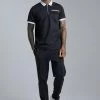 Slim Fit Contrast Polo And Jogger Black -Boohoo man shop unnamed file 612