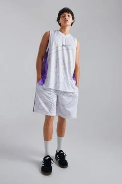 Oversized Ofcl Mesh Basketball Set White
