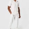 Revere Neck Pleated Polo And Jogger Set Ecru -Boohoo man shop unnamed file 637