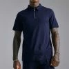 Slim Fit Luxe Polo Top Navy