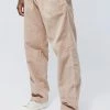 Elasticated Cord Straight Leg Trouser Taupe -Boohoo man shop unnamed file 9