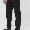 Elasticated Cord Slim Trouser Black